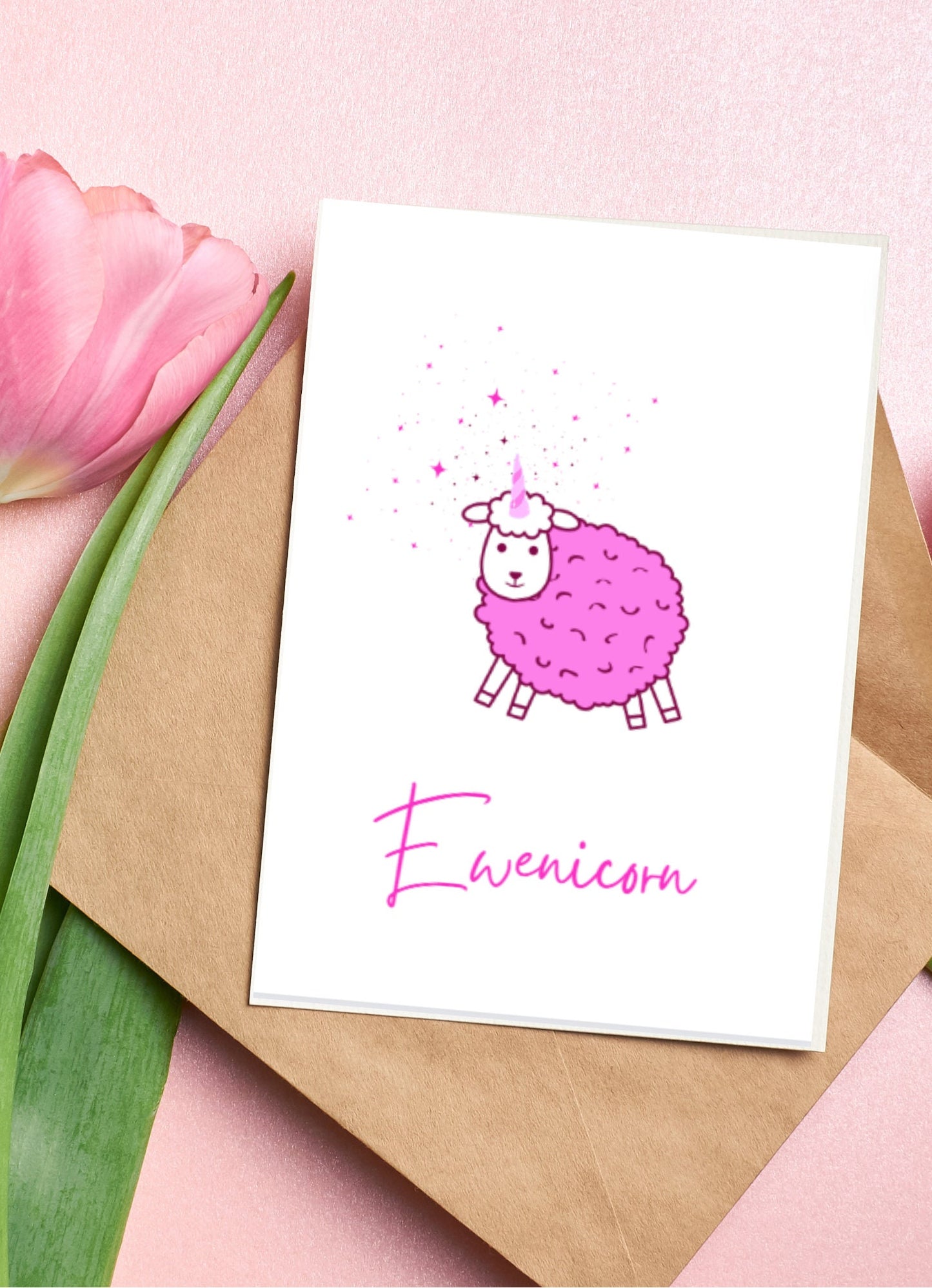 Ewenicorn Notecard - Blank Greeting Card